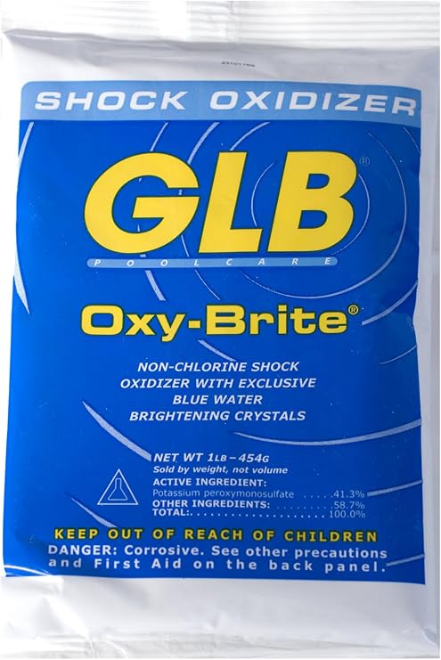 GLB 71414A Oxy-Brite Non-Chlorine Shock Oxidizer for Swimming Pools, 1-Pound
