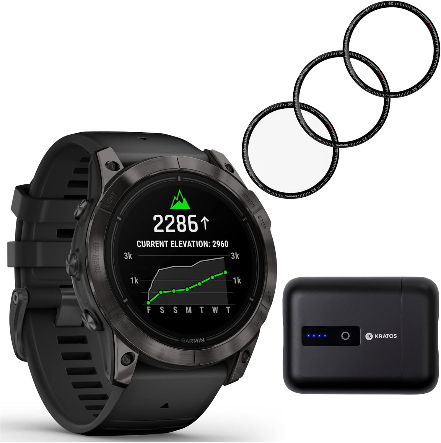 Garmin epix Pro Gen 2 Sapphire Edition 51mm Smartwatch Carbon GrayBlack Bundle with Screen Protectors and Accessory 3 Items