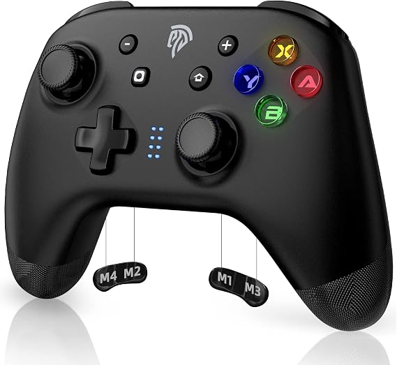 EasySMXワイヤレススイッチコントローラ Nintendo Switch/Lite/OLED対応 Android/IOS/PC プログラマブルボタン 振動 Black