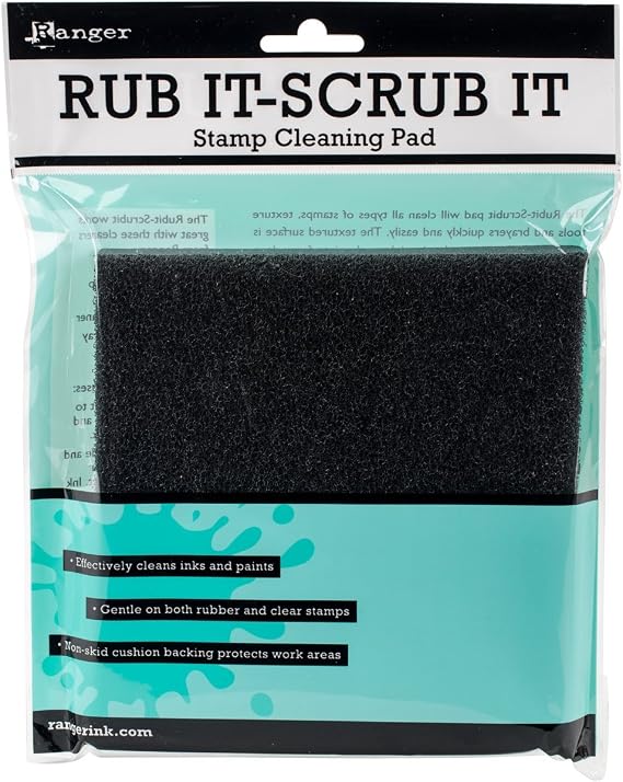 Ranger Inkssentials Rub-It Scrub-It Stamp Cleaning Pad 6" x 6"