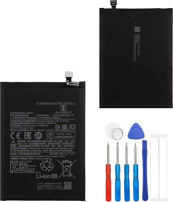 Replacement Battery BN5A Battery Compatible with Redmi Note 10 5G/Poco M3 Pro 5G with Tools