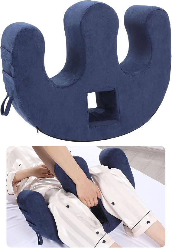 MABOZOO Patient Turning Device with Handle Hole, U-Shaped Velvet Turning Pillow Bedridden Nursing Pillow, Helping The Elderly Turn Over Pillow for The Elderly, Paralyzed, Disabled, Bedridden Patient
