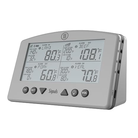 ThermoWorks Signals BBQ Alarm Thermometer with Wi-Fi and Bluetooth Wireless Technology - Dove Grey