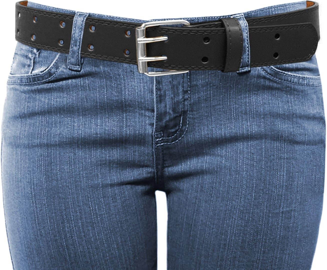 GK Eurosport Womens Thick Wide 2 Hole Leather Belt - BN9041