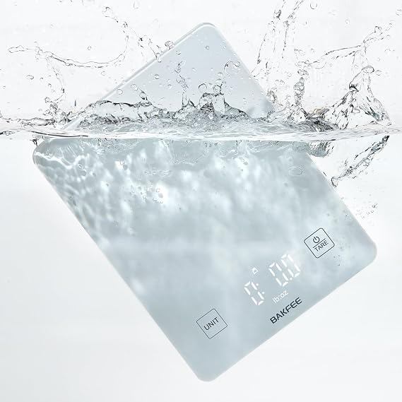 IP67 Waterproof Food Scale Kitchen Scale with Tempered Glass Surface