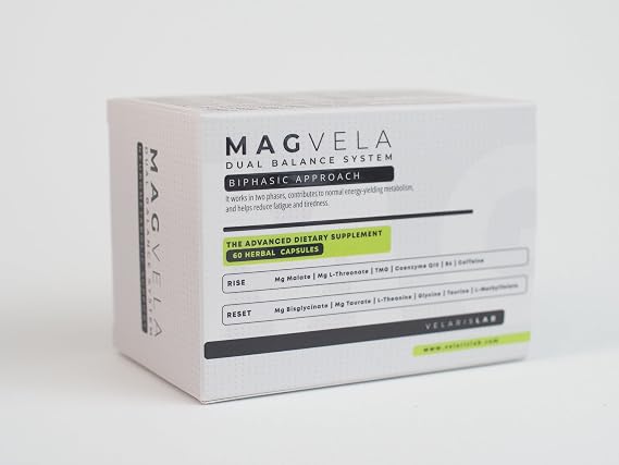 VelarisLab Magvela Gündüz & Gece Sistemi – Uyku Kalitesini Destekleyen İkili Takviye, Magnezyum Malat, CoQ10, L-Theanine, 60 Bitkisel Kapsül (30 Günlük Kullanım)