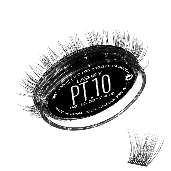 Lashify Plushy Tame 10mm Gossamer Lashes in Black, Easy DIY False Lashes for a Voluminous Yet Still Natural Look