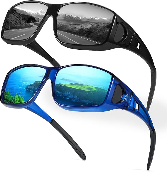 Myiaur Polarized Fit Over Glasses Sunglasses for Men Women UV400 Protection