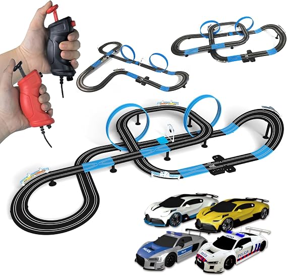 AGM MASETCH High Speed Series Slot Car Race Track Sets - Slot Cars Rennstrecken & Zubehör Elektrische Rennstrecke Duale Elektrische Rennstrecke (84 Meter lang)