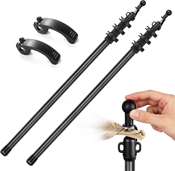 DOBEN Carbon Fiber Telescoping Tarp Poles, Adjustable Lightweight Hiking