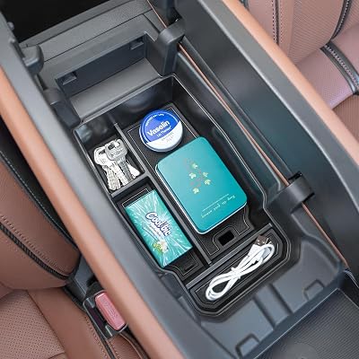 Center Console Organizer Tray Compatible with 2026 2025 2024 2023 Mazda CX-50 Armrest Organizer Tray Secondary Storage ABS Plastic Accessories