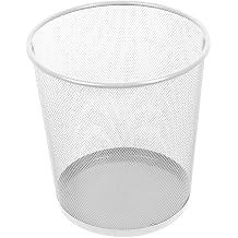 Leviatan Wire Mesh Waste Paper Bin | 266 x 218 x 280 mm | for Home, Office, School | Office Trash Can 12 L | Pearl Color