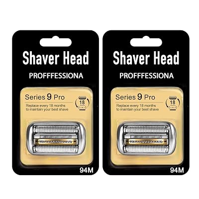 New Series 9 Pro 94M Electric Replacement Shaver Head Accessories blade Compatible with Braun Series 9 Pro Foil 9290cc, 9291cc, 9370cc, 9376cc, 9293s, 9260s, 9295cc, 9385cc 2PACKS