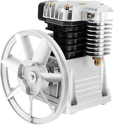 Piston Style Cylinder Air Compressor Pump, Oil Lubricated Air Compressor Head Pump, Aluminum Motor Head Air Tool 3HP 2200W, 250Lmin