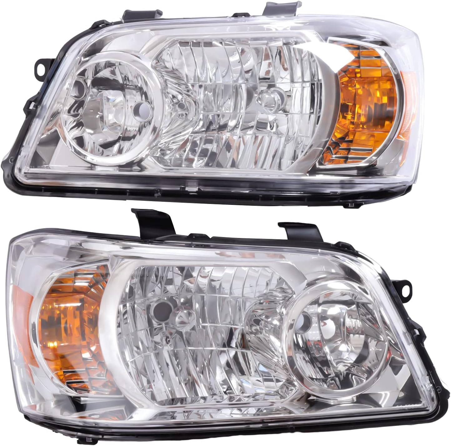Headlight Set Compatible with Toyota Highlander 2004 2005 2006 Set of 2 Left and Right Headlight Halogen Headlights Headlamp 8117048280-PFM, 8113048280-PFM