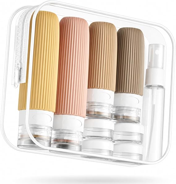 Mrsdry Travel Bottles for Toiletries, 16 Pack Silicone Travel Bottles Set, Leakproof Travel Size Toiletries, BPA Free Travels Containers for Toiletries, Traveler Accessories for Shampoo Conditioner