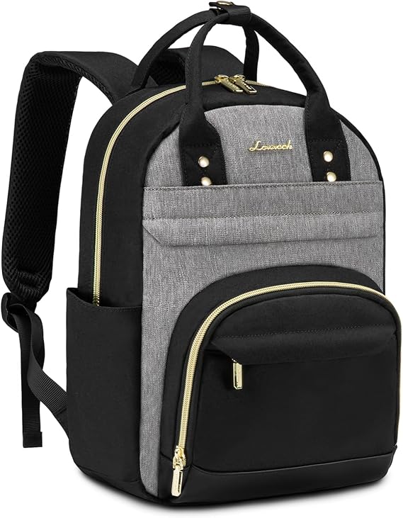 LOVEVOOK Small Backpack Purse for Women, Mini Backpack, Light Weight Cute Fashion Backpack for Work Daily Travel, Black-Grey