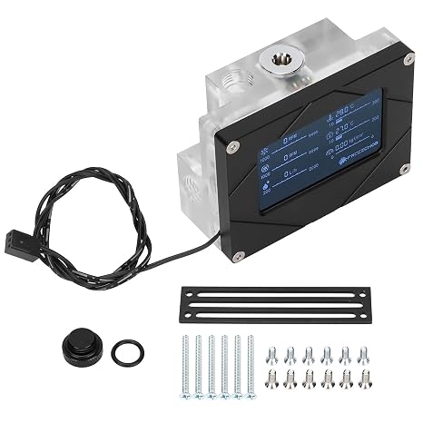 Multifunctional Intelligent Digital Screen Display CPU Indicator, Water Cooling System Temperature Meter for Computer Laptop, Led Display Screen, IShaped Bracket, Builtin Sensor