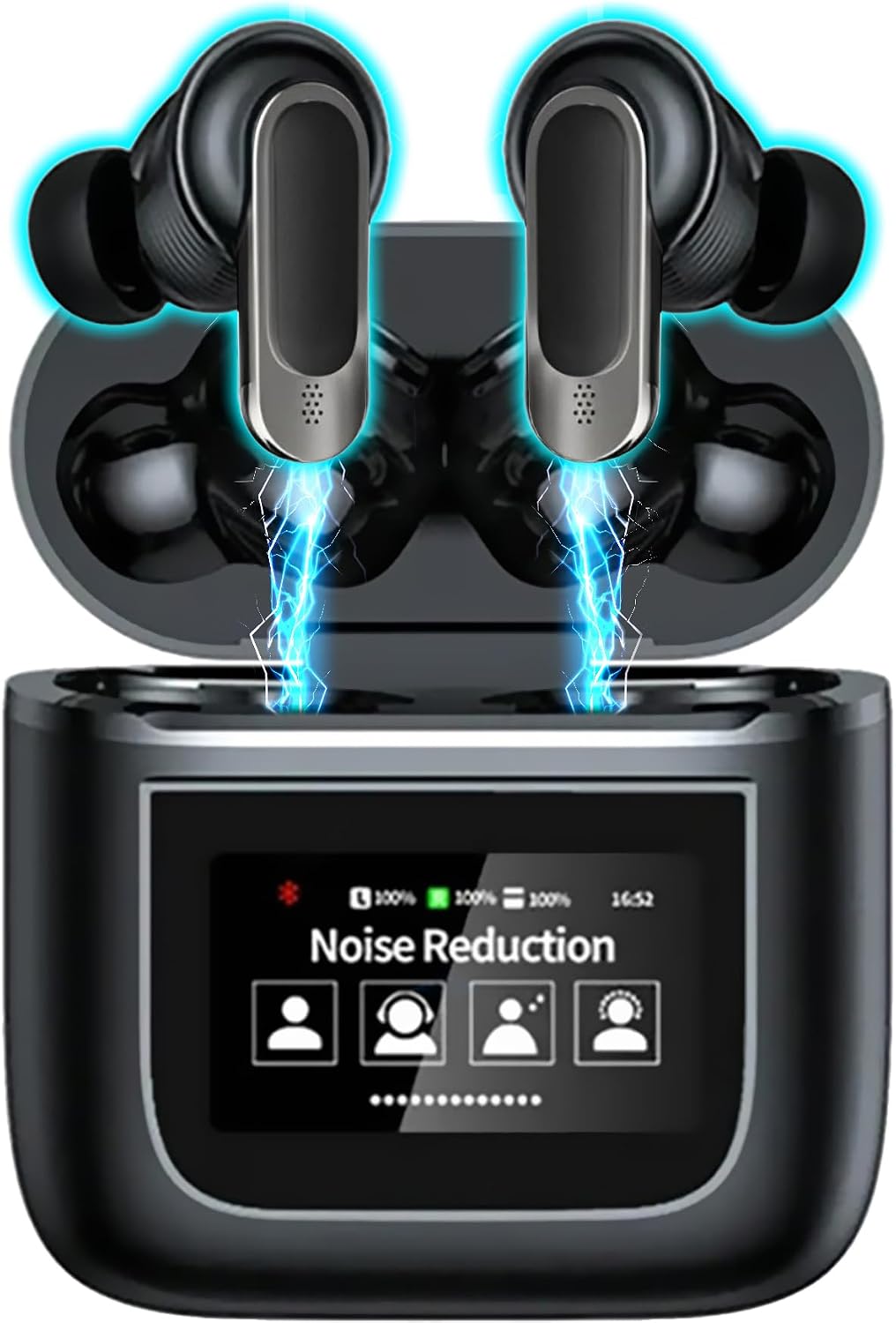 For Samsung Galaxy S26/S25 FE/S25/S25 Edge/S26 S25 Plus/S26 S25 Ultra Wireless Earbuds LCD Display Touch Screen TWS Earbuds ANC/ENC 32H Playtime Bluetooth 5.4 Earphones In Ear Headphones HiFi Stereo