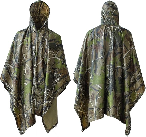 ElifeAcc Waterproof Poncho Multifunctional Rain Poncho Adult Waterproof for Outdoor Activities