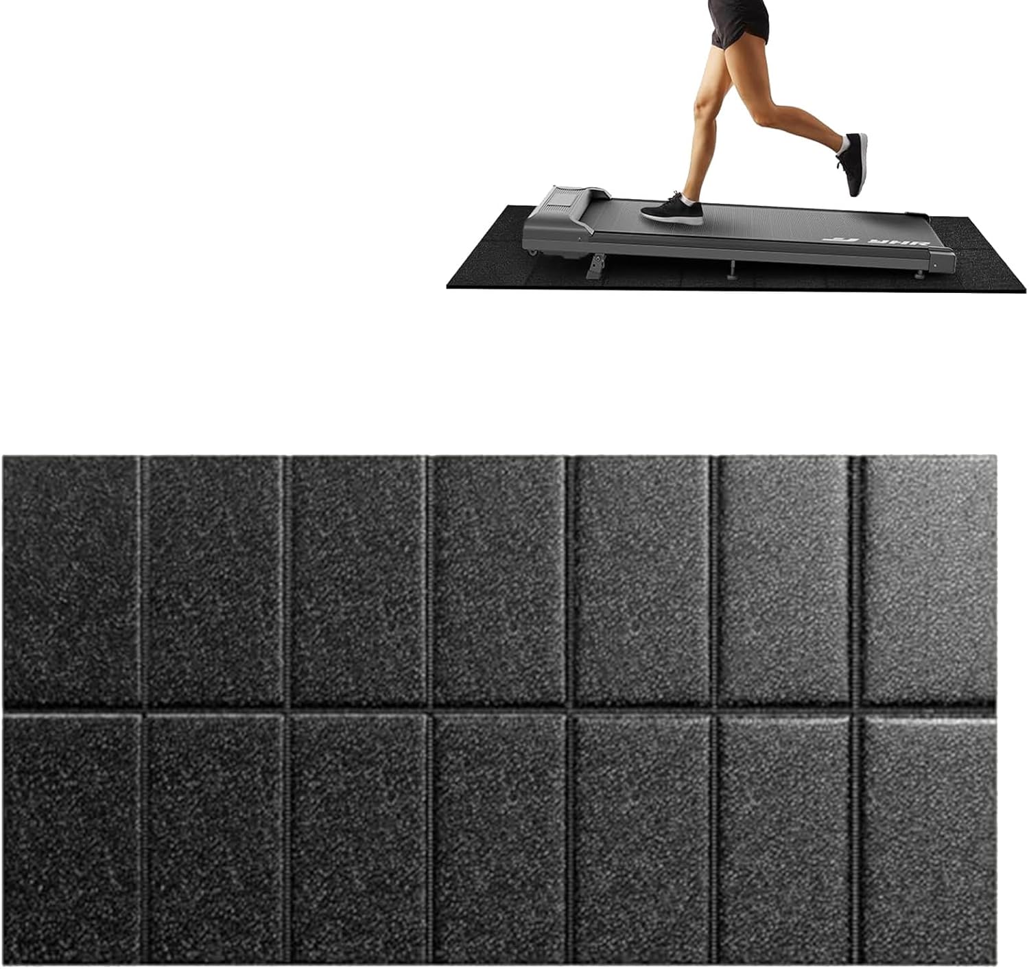 Non-Slip Walking Pad Treadmill Mat for Carpet Floors,140x60 cm Hardwood Floor Protection, Mats for Under Walking pad/Treadmill/Bike/Exercise Equipment on Carpets, Noise Shock Absorption, Stationary