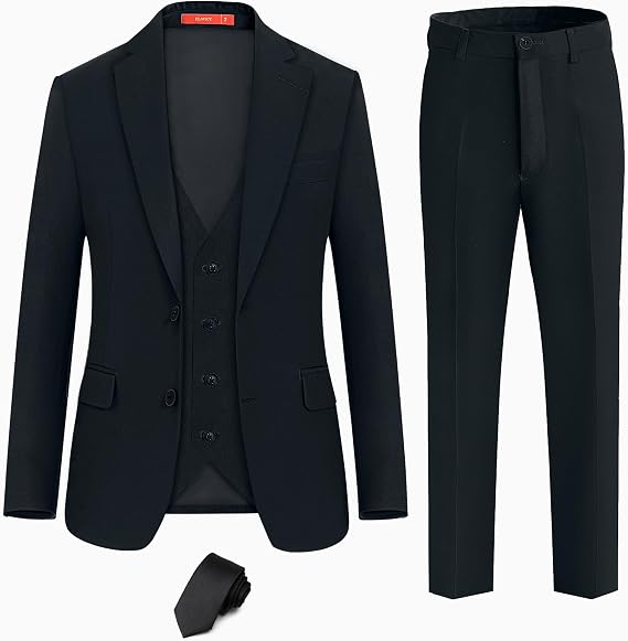 Plavict Boys Formal Suit Slim Fit with Adjustable Waist| 5 Pieces& 3 Pieces