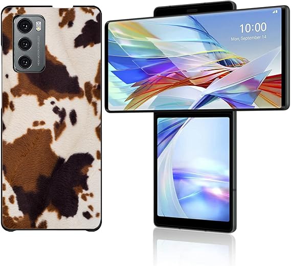 for LG Wing 5G Phone Case, Popular Style Scratch Hard Shell Ultra-Thin Durable Protective Case, Suitable for for LG Wing 5G Phone, Cow Hide Print