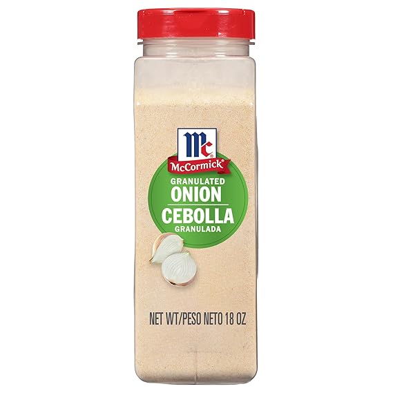 McCormick Granulated Onion, From Whole, White Onions, For Bringing Consistent Flavor to Meals & Recipes, 18 oz