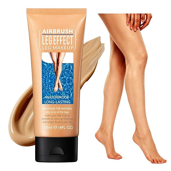 Leg & Body Makeup Waterproof No Transfer, 4.0 fl oz Tattoo Cover Up Makeup & Tattoo Concealer for Women, Waterproof Full Coverage Body Foundation for Tattoos, Scars & Varicose Veins, 02 Medium
