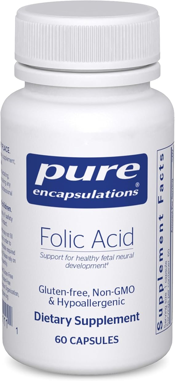 Pure Encapsulations Folic Acid, 60 Capsules