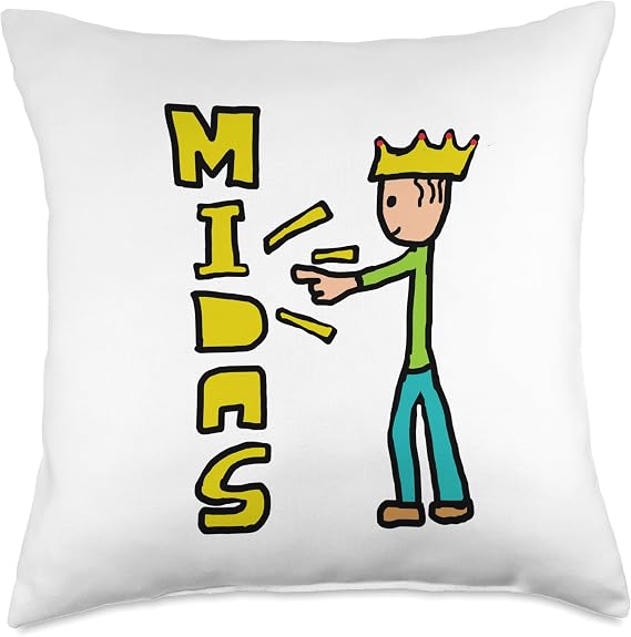 Midas Touch Throw Pillow