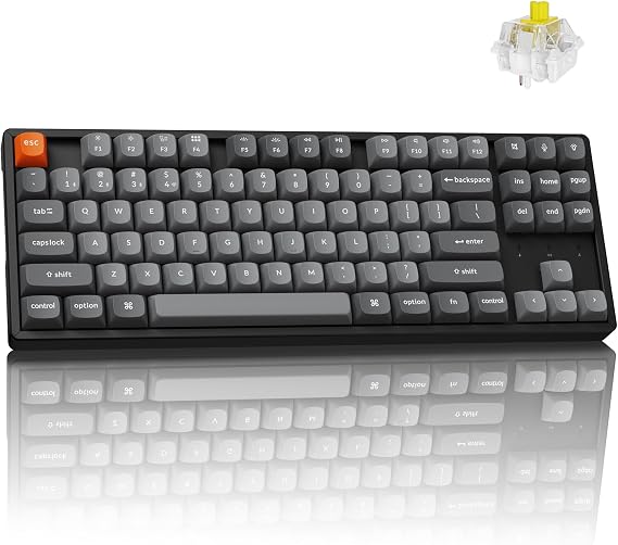 Keychron K8 Max TKL Wireless Mechanical Keyboard, PBT Keycaps/Banana Switch