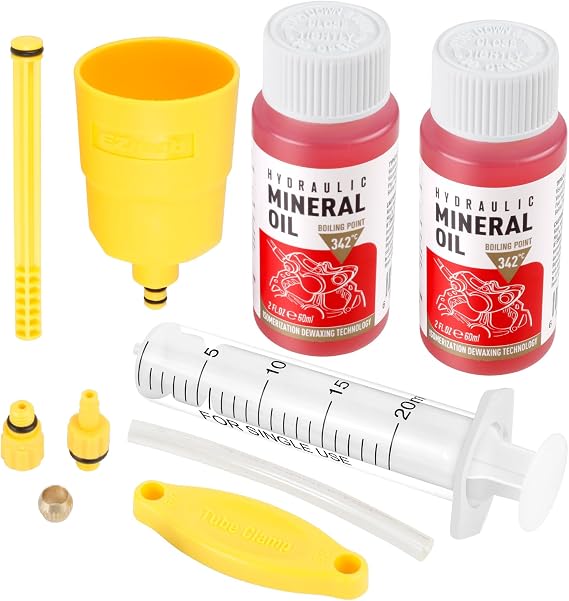 Brake Bleed Kit for TEKTRO Hydraulic Disc Brakes. Bicycle Hydraulic Brake Bleed Kit Including High Performance Brake Fluid Mineral Oil 120ml