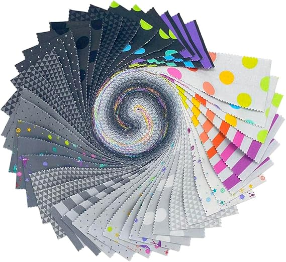 Tula Pink Graywork Design Roll 40 2.5-inch Strips Jelly Roll FreeSpirit Fabrics