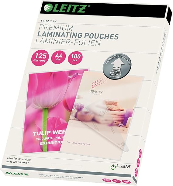 Leitz 7481 A-4 Lamination Film 125 Micron 100