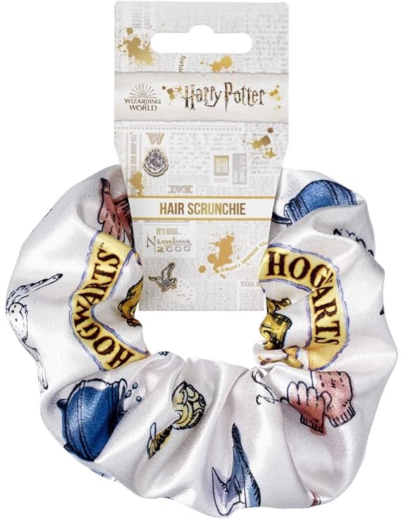 Official Harry Potter Hogwarts Shield Icons Hair Scrunchie by The Carat Shop