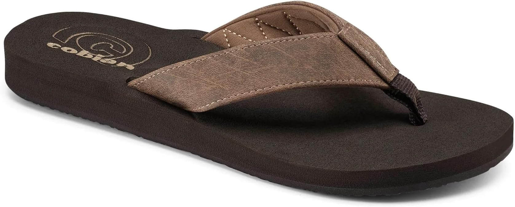 Cobian Men's Floater 2 | Synthetic Strap, Padded Jersey Lining, Brushed EVA Top Sole, Full Arch Support, Custom EVA Outsole, Beach-Ready, Vacation