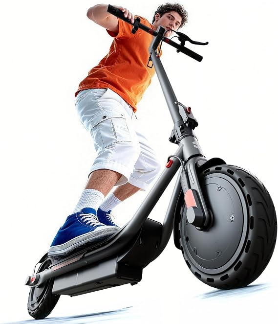 Electric Scooter Adults,8.5" Tires,Top Speed 21Mph, Long Range,Peak 500W Motor,Dual Braking System Electric Scooter,Folding E-Scooter for Commuter
