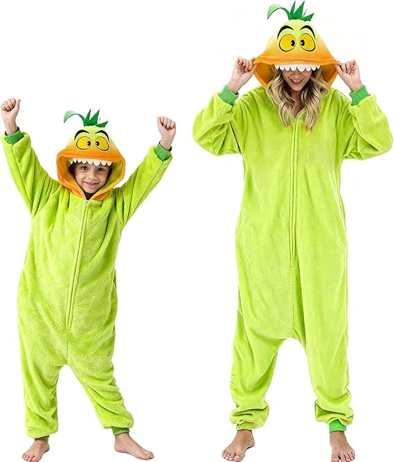 digi Halloween Onesie Costumes for Kids, Adult Onesie Pajamas,Halloween Cosplay Costume for Boys Girls Adult