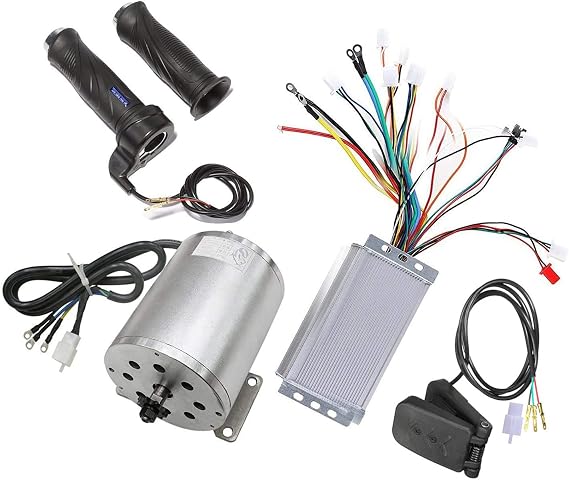 48V 1800W Brushless Motor and Controller Throttle Grip Set For Electric Scooter Go Kart Bicycle e-Bike Tricycle Moped