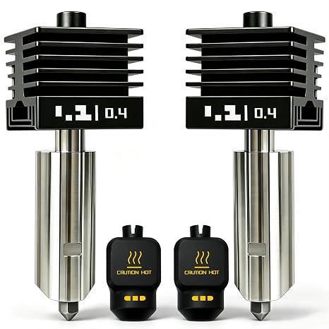 2‑Pack 0.4mm P2S Hotend for Bambu Lab P2S Nozzle X2D/H2D/H2S/A1/A1 Mini