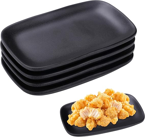 Rectangular Serving Plates Set of 4 Appetizer Plates Small
