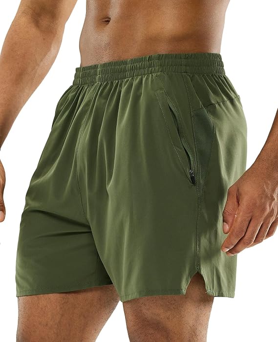 MIER Men's 5 Inch Inseam Running Shorts, Quick-Dry with Pockets
