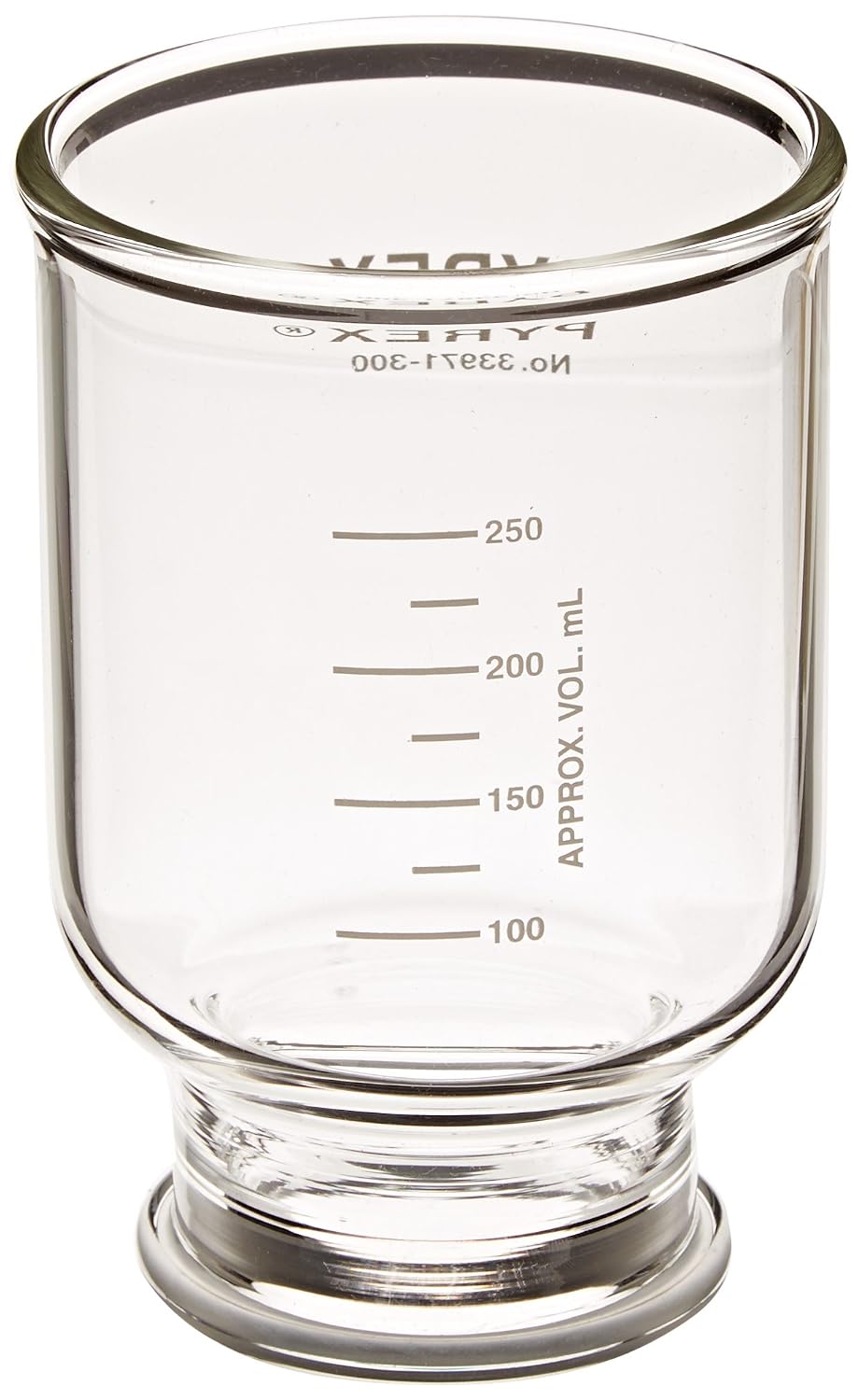 Corning Pyrex 33971-1L Borosilicate Glass Graduated Filtration Funnel for 47mm Microfiltration Glass Apparatus, 300ml Capacity
