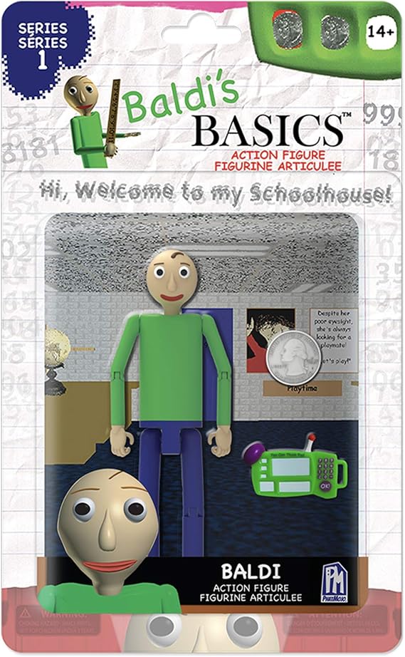 Baldi's Basics 5" Action Figure (Baldi), Multicolour