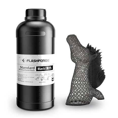 Flashforge 3D Printer Resin for 3D Printing (Black, 1KG)