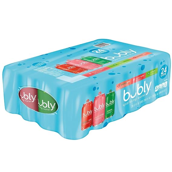 Bubly Sparkling Water 3 Flavor Variety Pack (12 oz., 24 pk.)