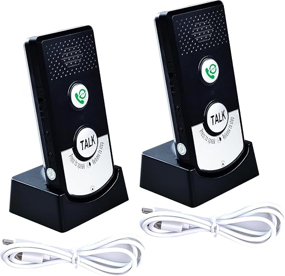 Flylin 2 Way Voice Intercom, 1000m Wireless 2 Bases