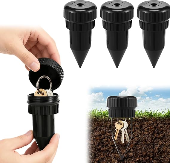 3PCS Key Hider Outside, Hider a Key Holder Outside, Safe Security Box Storage for Garage, Garden, Dorm, Beach, House, Room and Travel