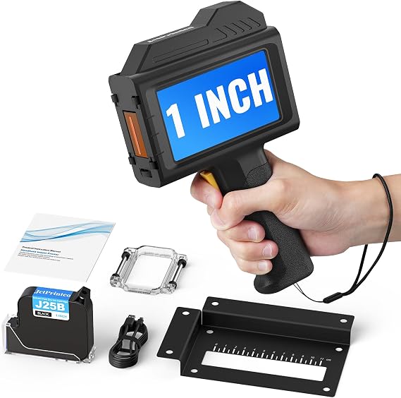 1.0 Inch Print Height Intelligent JC10 Handheld Inkjet Printer (Black)